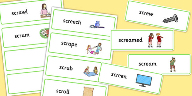 Scr word cards teacher made