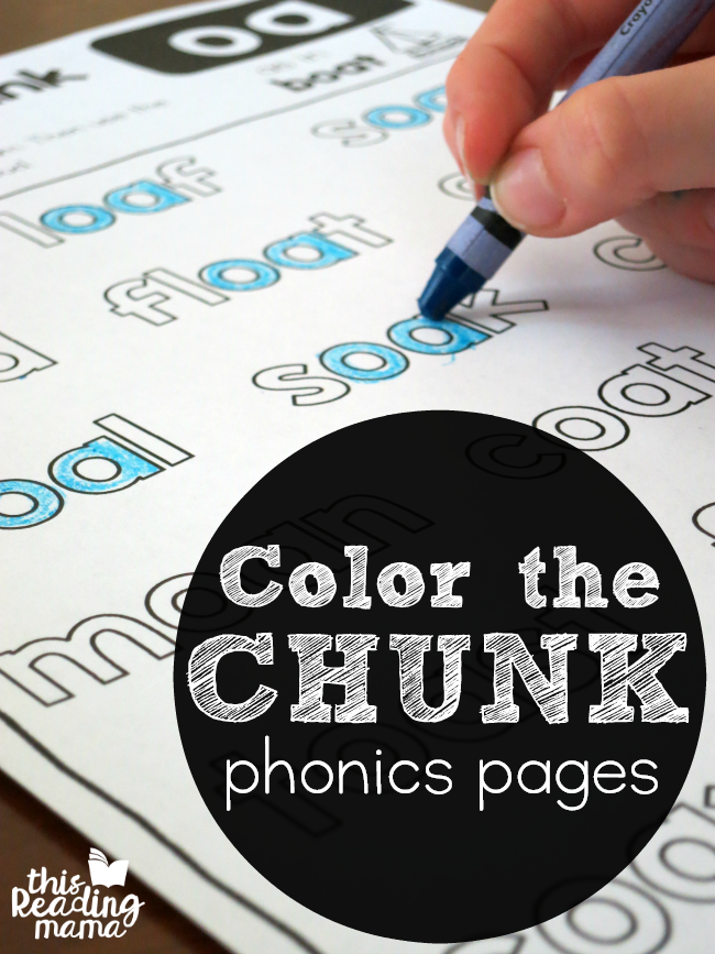 Color the chunk phonics pages