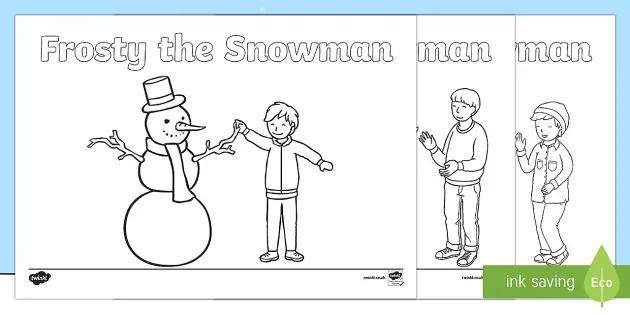 Frosty the snowman louring pages teacher made