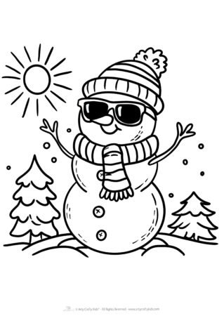 Printable snowman coloring pages for winter fun