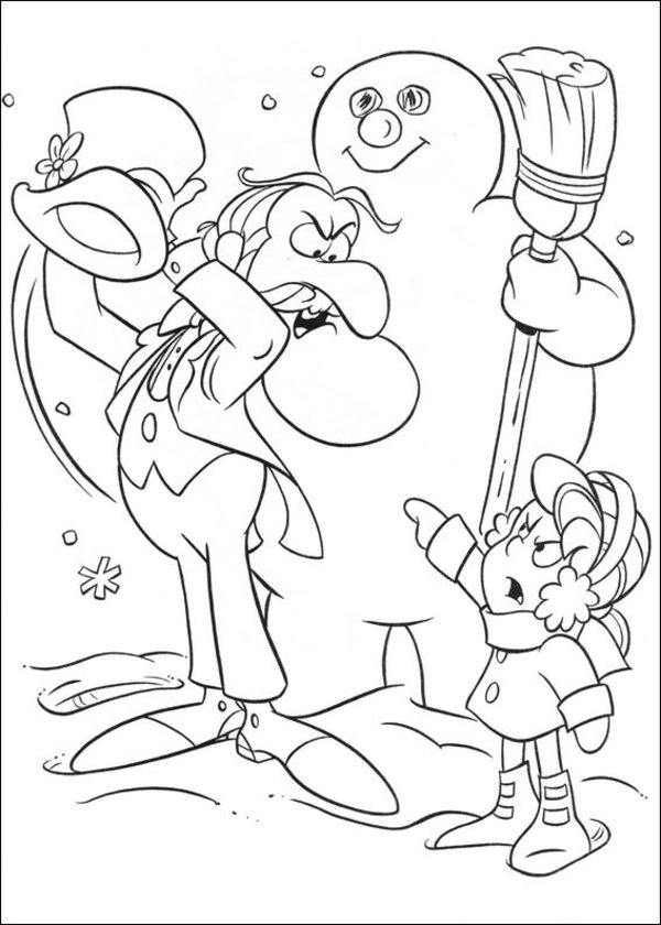 Free printable frosty the snowman coloring pages