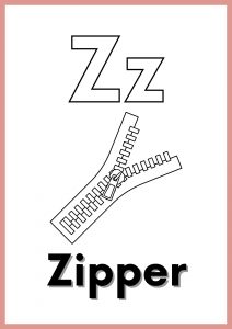 Free letter z pictures worksheets printable pdf