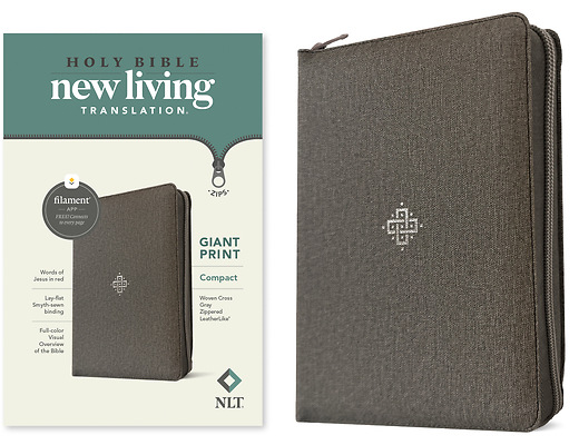 Nlt pact giant print zipper bible filament