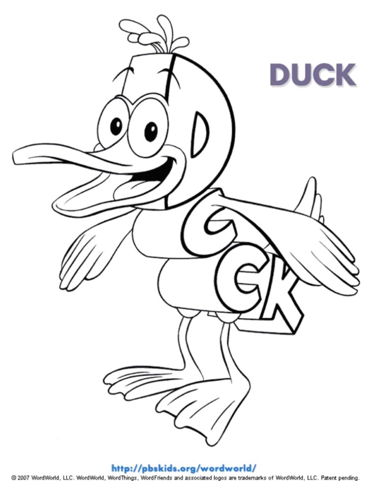 Duck coloring page kids coloring pages kids for parents
