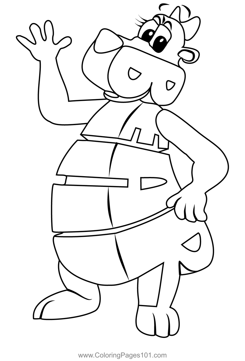 Bear from wordworld coloring page for kids