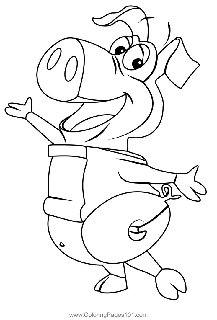 Pig from wordworld coloring page coloring pages coloring pages for kids printable coloring pages