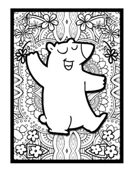 Wombats mindfulness mandala coloring pages animals coloring printable sheets