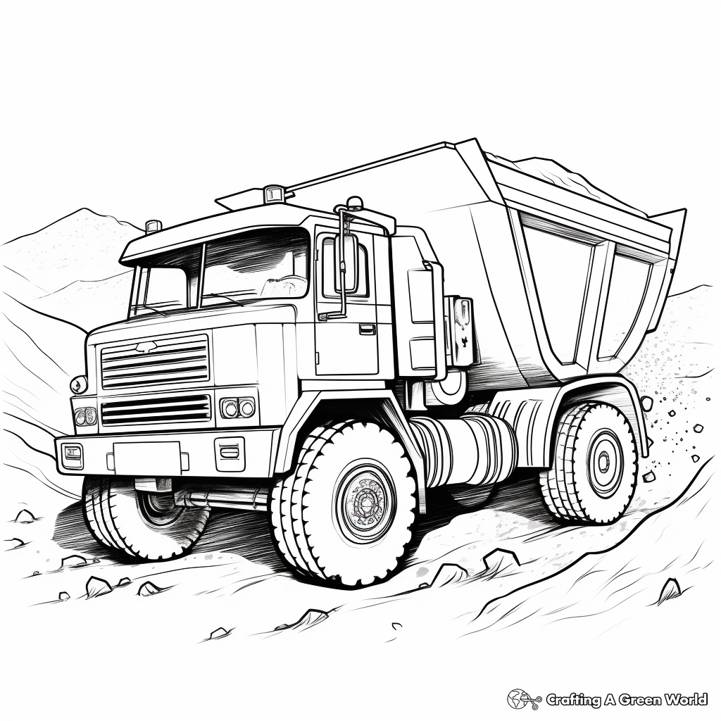 Dump truck coloring pages