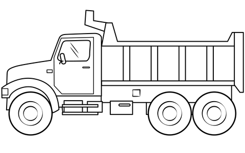 Dump truck coloring page free printable coloring pages