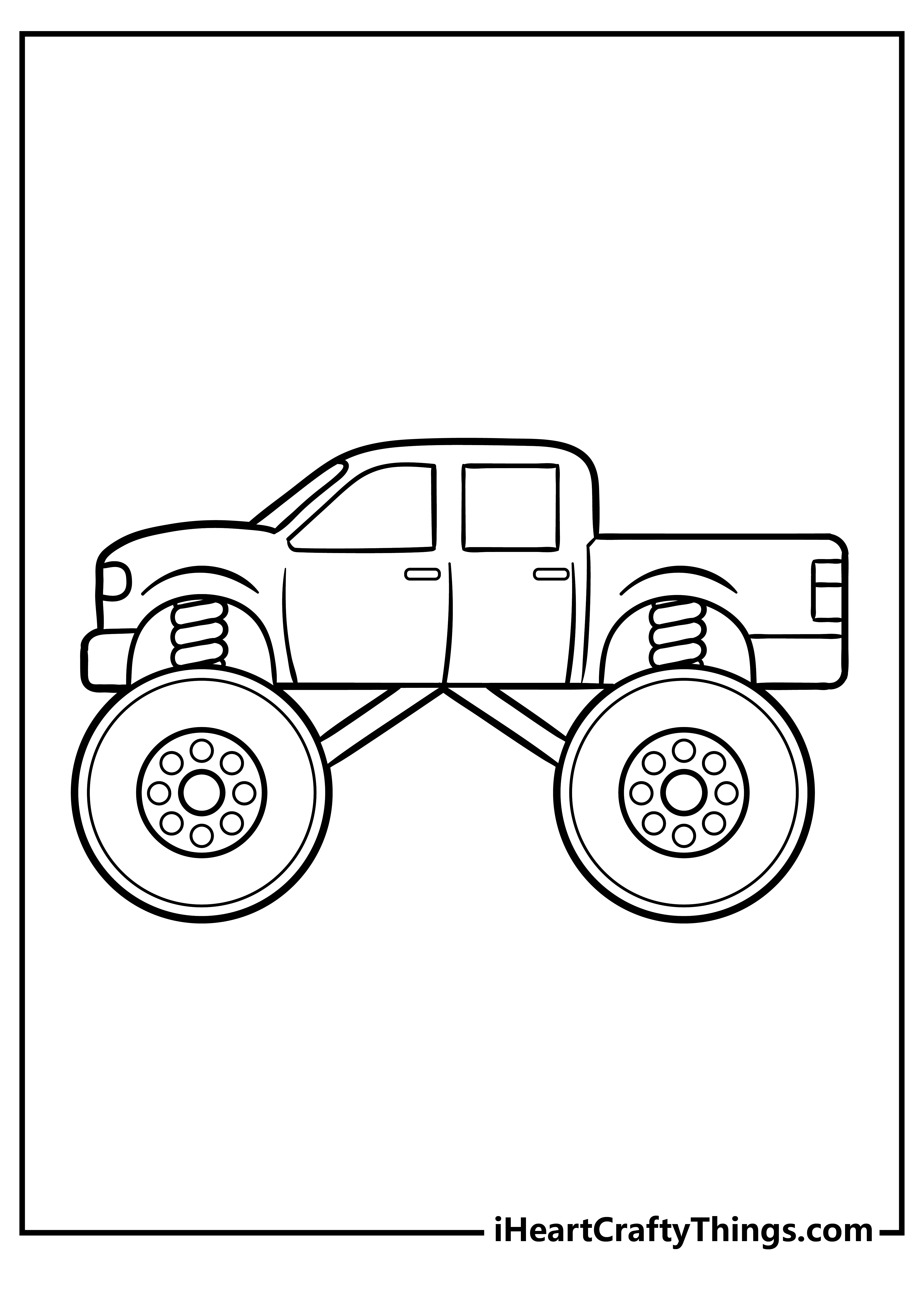 Monster truck coloring pages free printables