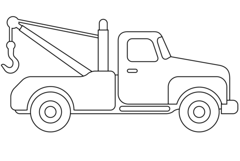 Tow truck coloring page free printable coloring pages