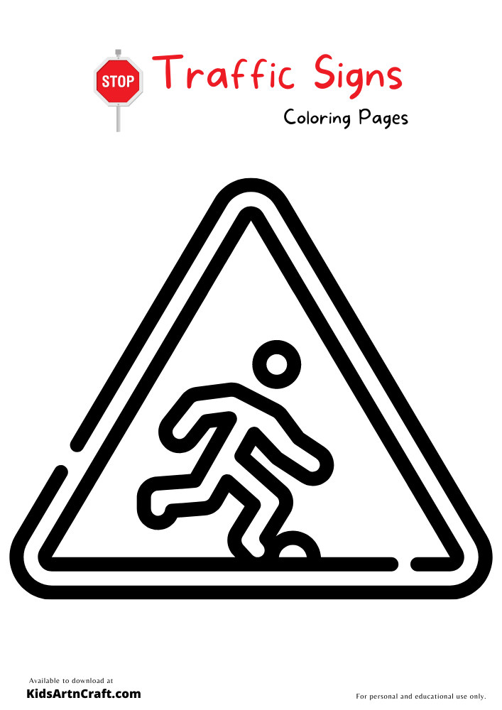 Traffic signs coloring pages for kids â free printables