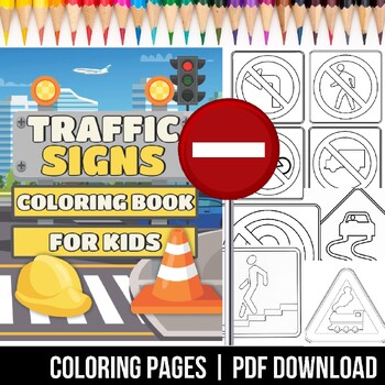 Traffic signs coloring tpt