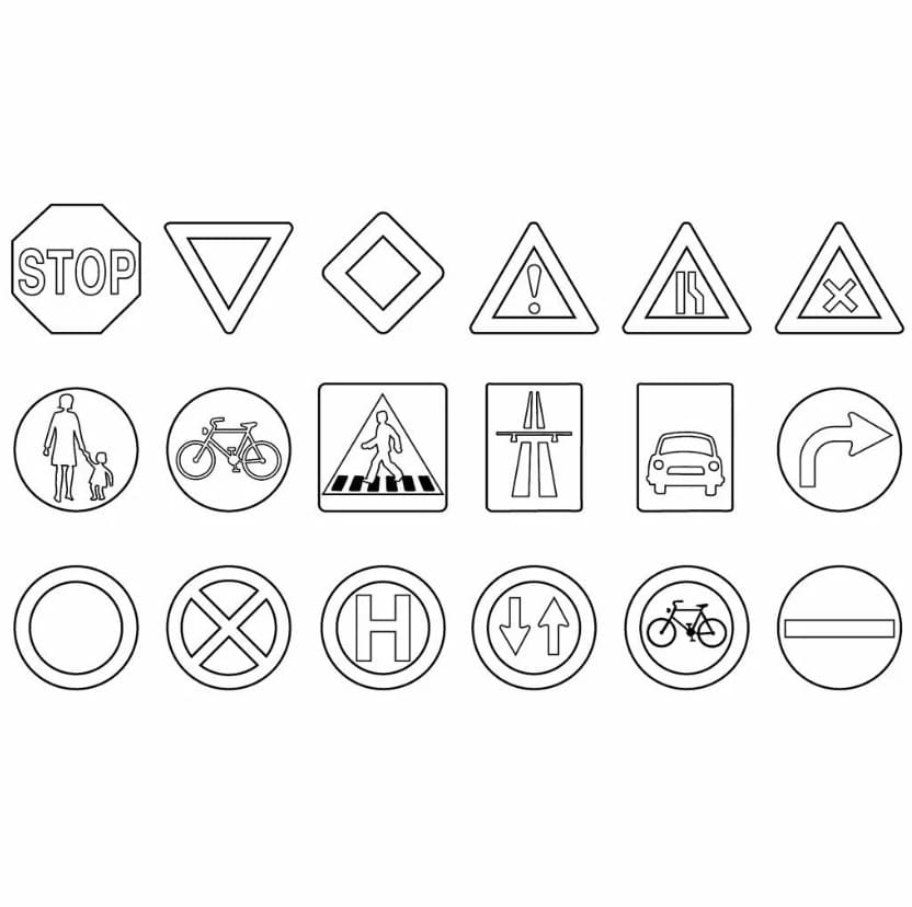 Traffic sign coloring pages coloring pages for kids