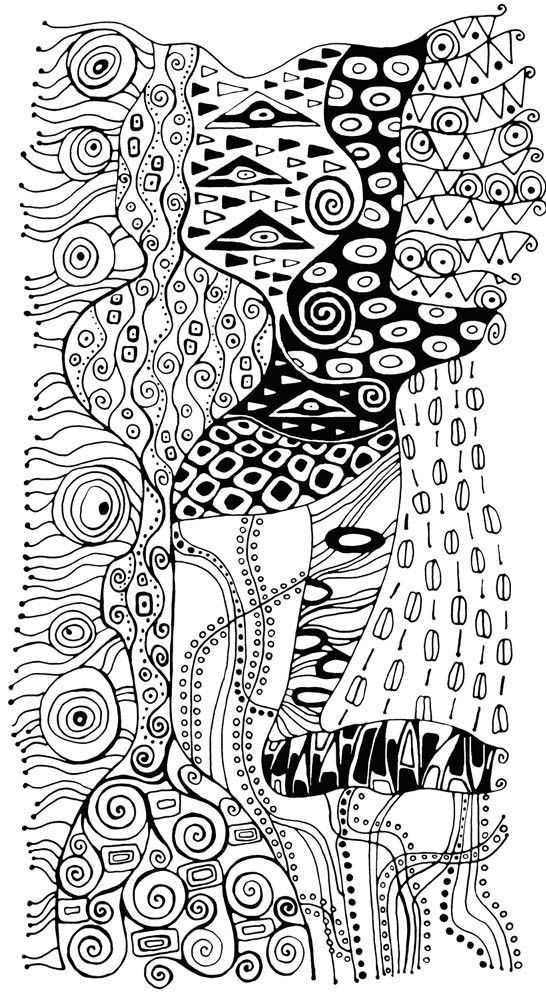 Art therapy coloring page gustav klimt