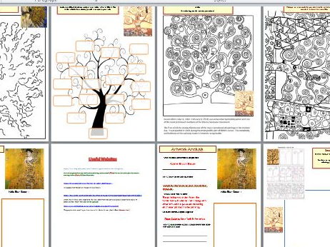 Art worksheets van gogh gustav klimt portraits teaching resources