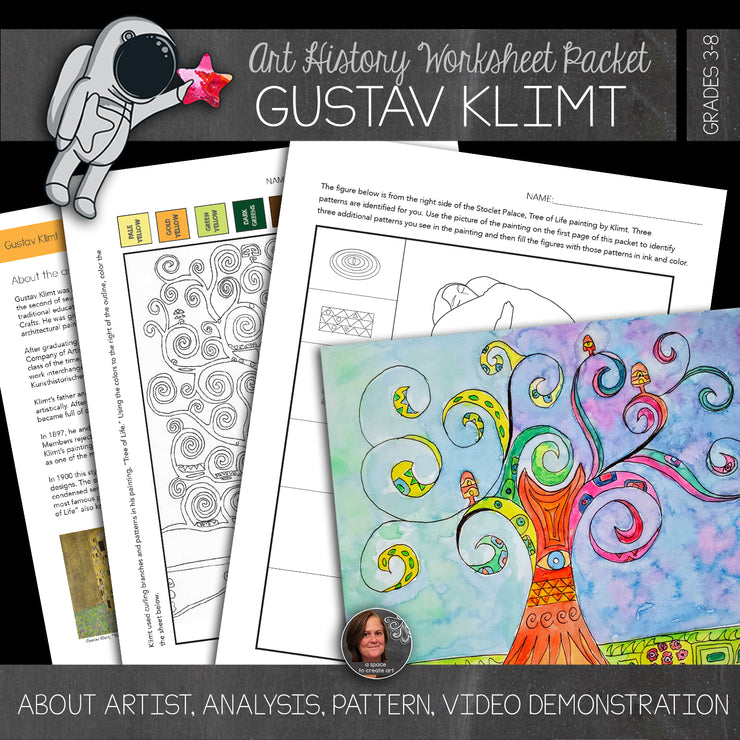 Gustav klimt art history workbook and activities