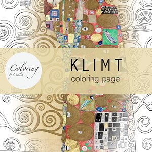 Klimt coloring pages