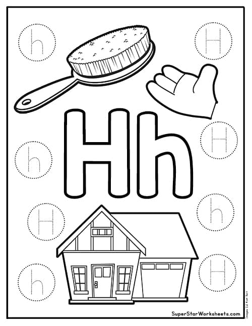 Letter h worksheets