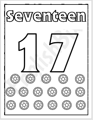 Number coloring page for kids