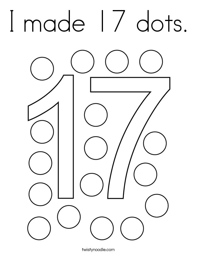 I made dots coloring page