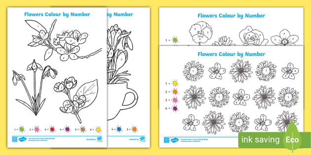 Free flower louring pages