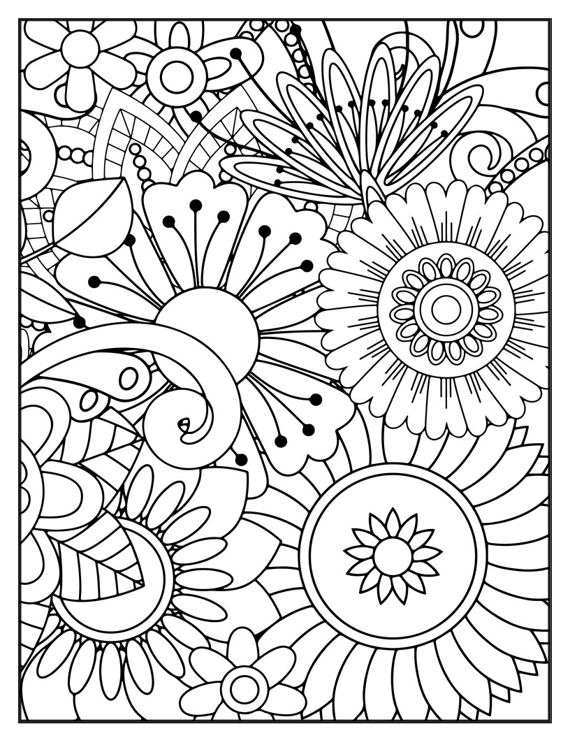 Flowers coloring pages made by teachers