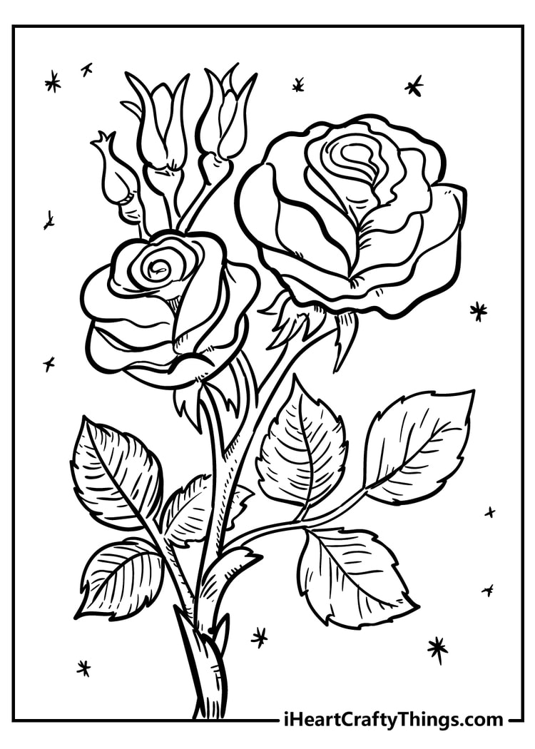 Flower coloring pages free printables