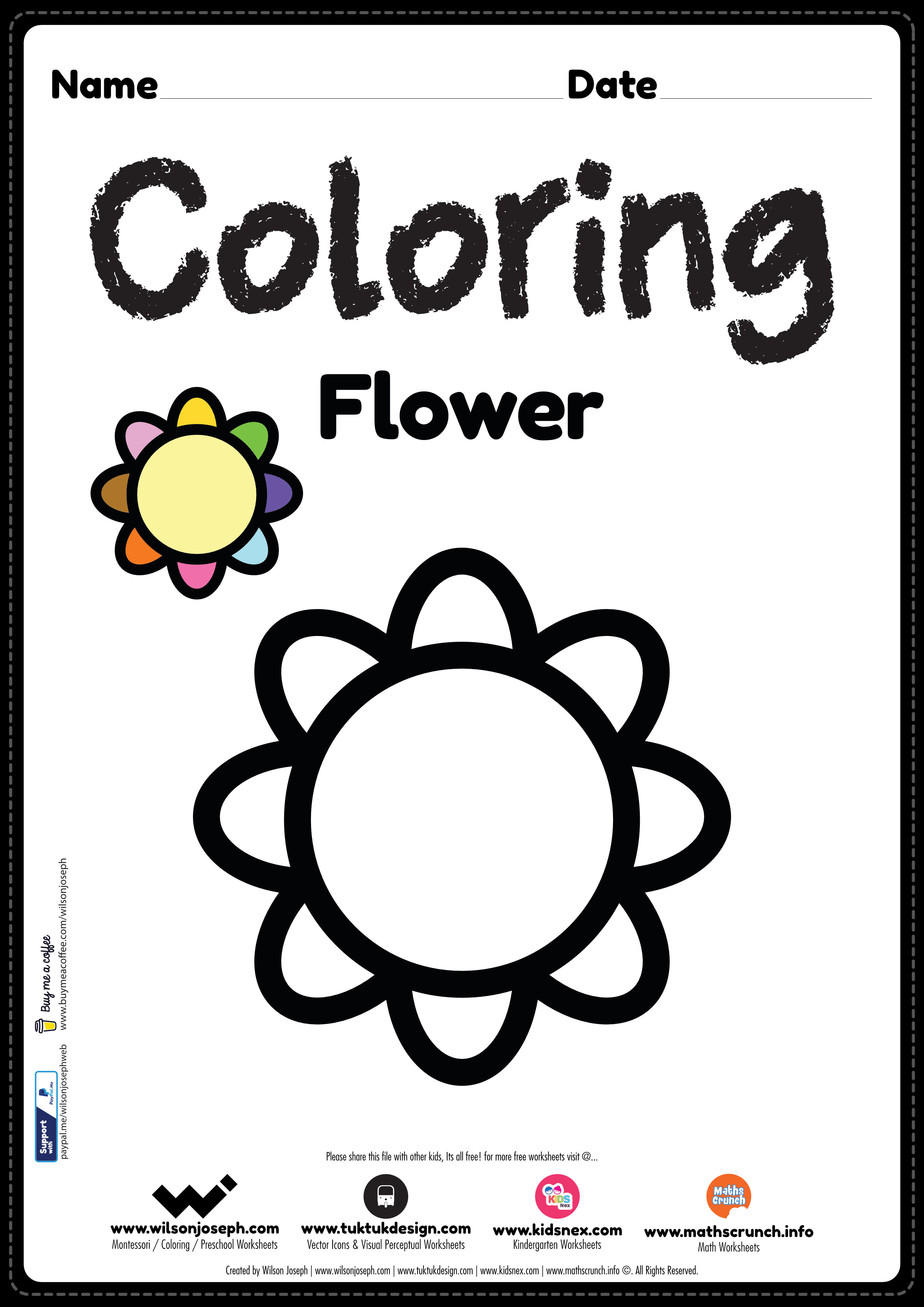 Flower coloring page