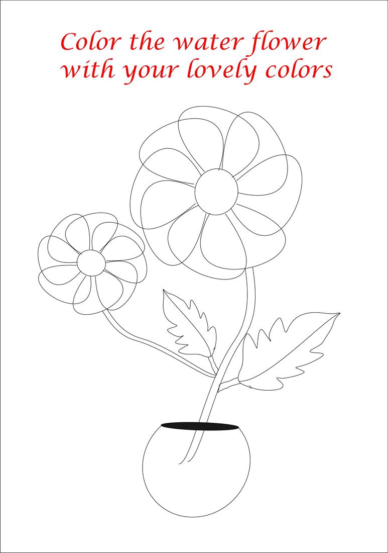 Flowers coloring page printable for kids