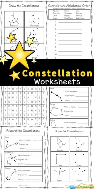 Â free free printable constellation worksheets pdf for kids for kids