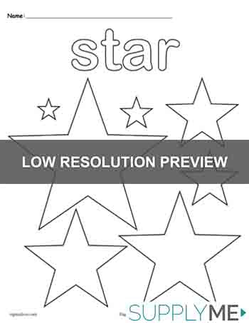 Stars coloring page