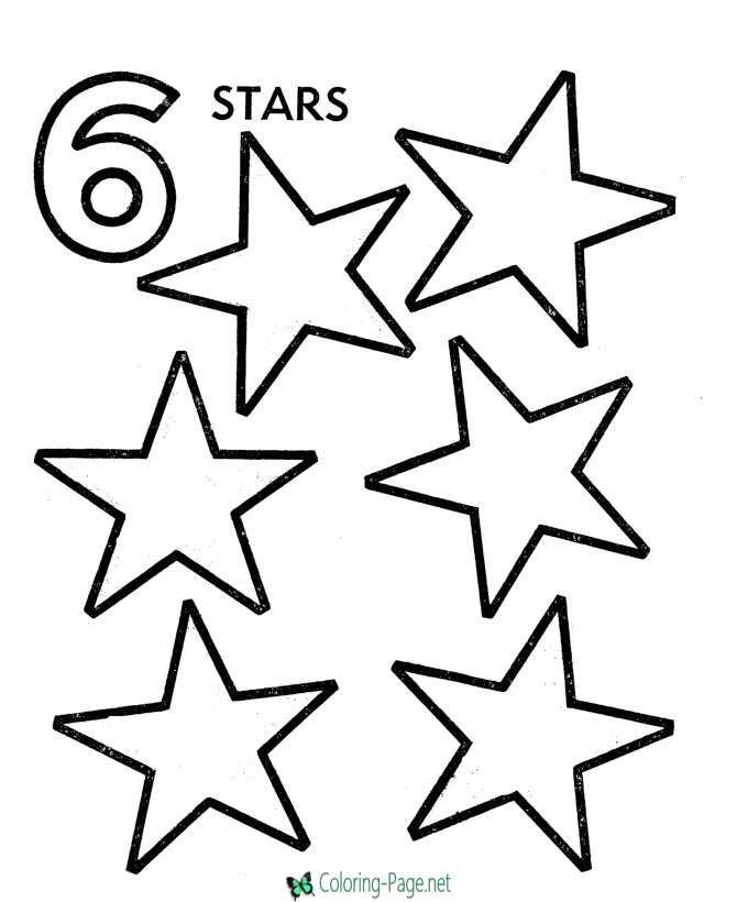 Printable counting worksheets stars