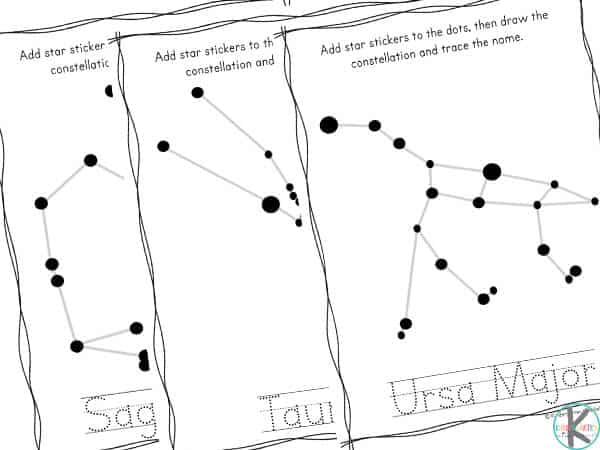 Â free printable constellation worksheets