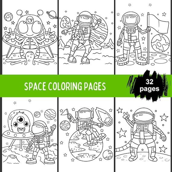 Alien coloring pages for kids astronaut coloring pages planet coloring pages astronomy coloring pages outer space coloring pages