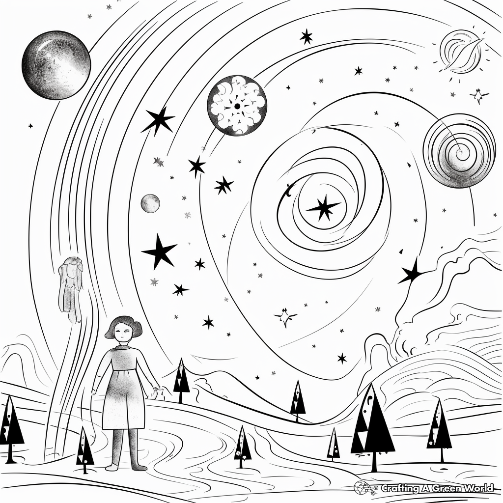 Constellations coloring pages