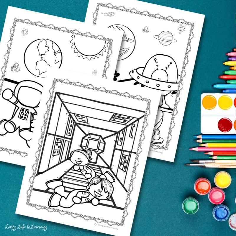 Space coloring pages printable