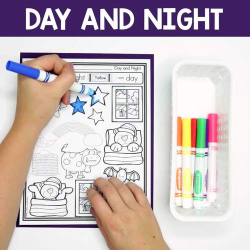 Day and night science worksheets and activities for kindergarten and st grade