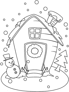 Snow theme coloring pages and printable activities