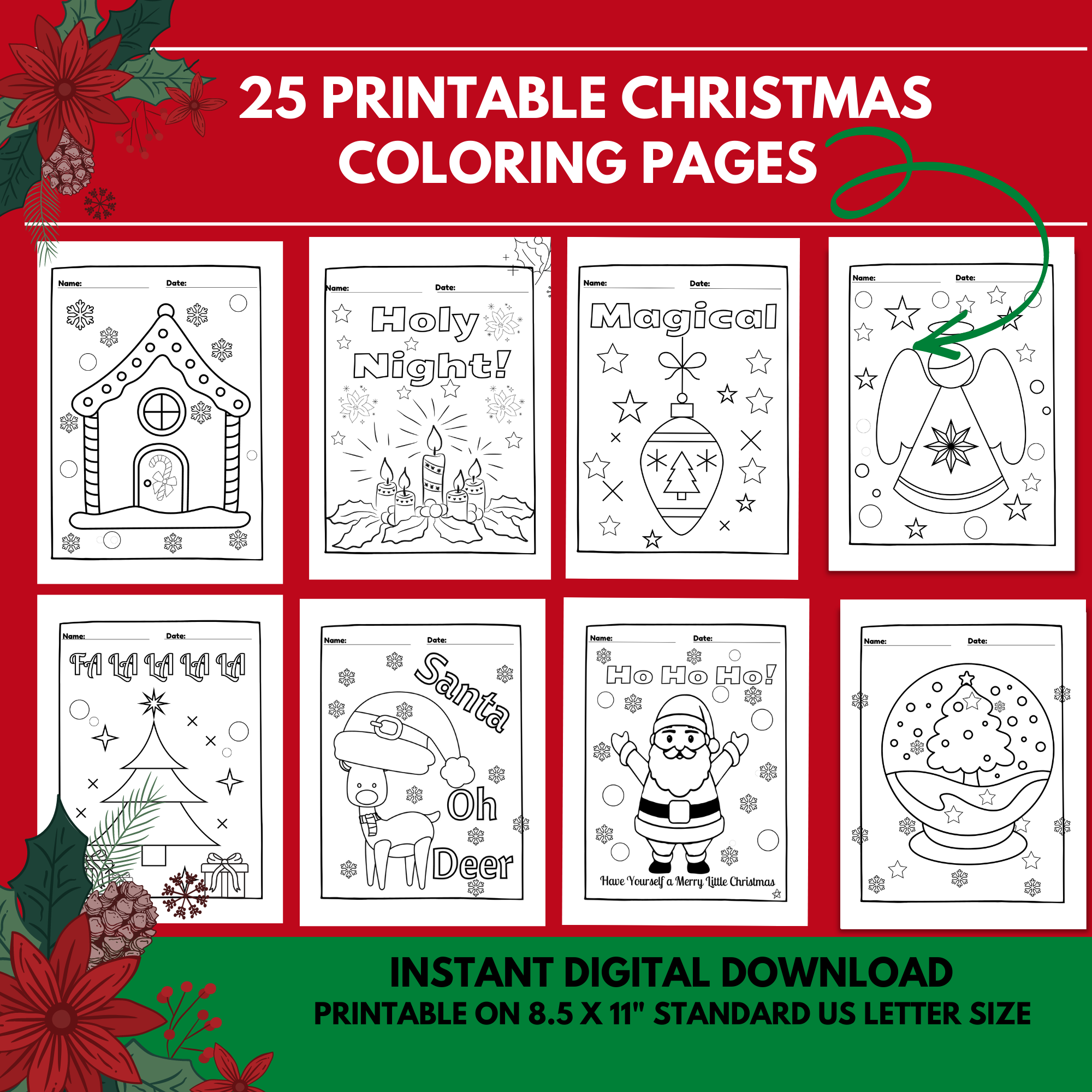 Printable christmas coloring pages december activities art center made by teachers