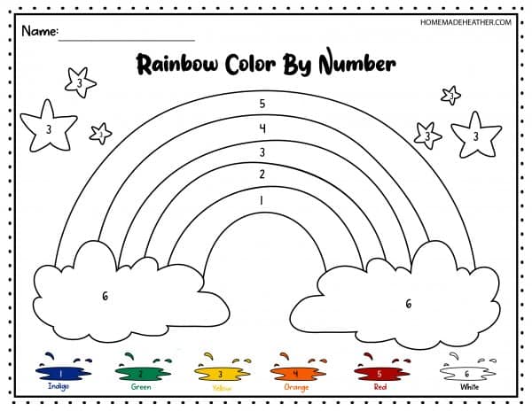 Free rainbow activity printables homemade heather