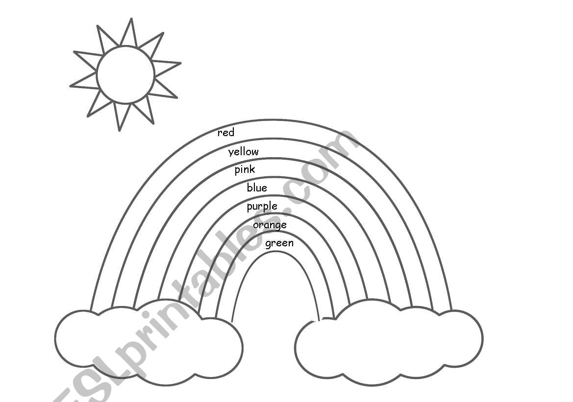 Rainbow coloring sheet