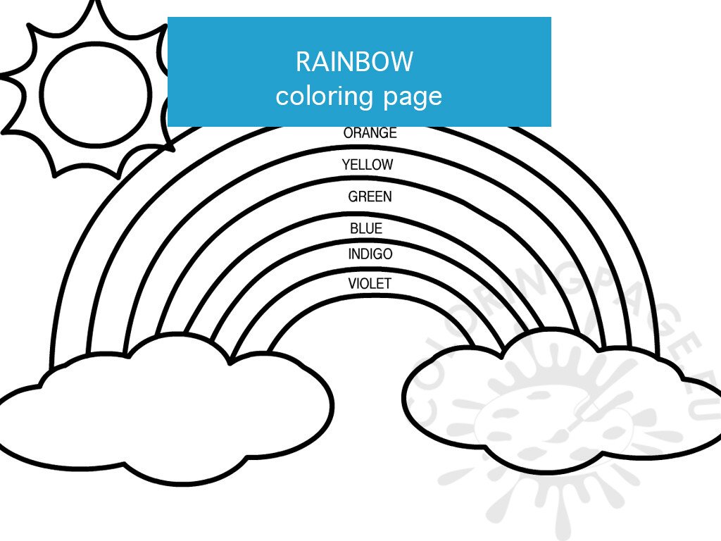 Color the rainbow worksheet pdf coloring page