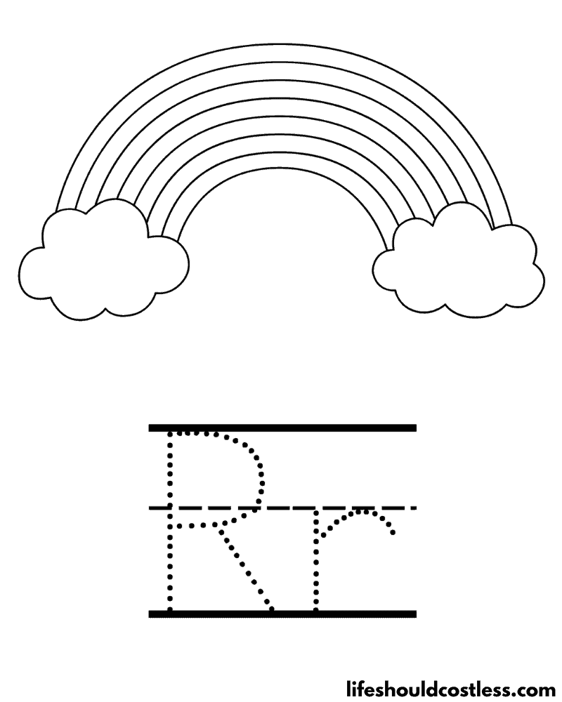 Rainbow coloring pages free printable pdf templates