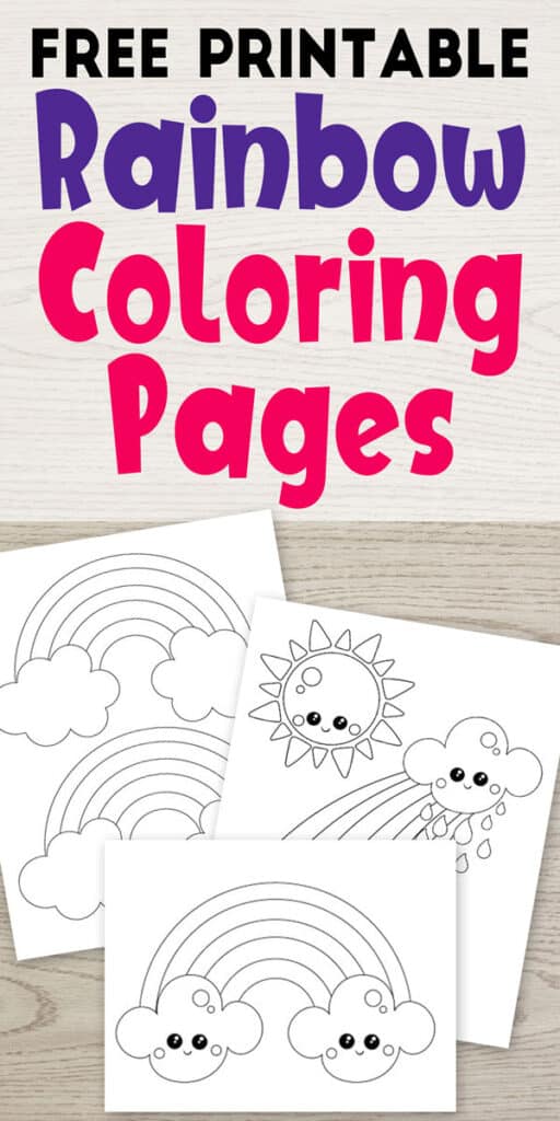 Free printable rainbow coloring pages