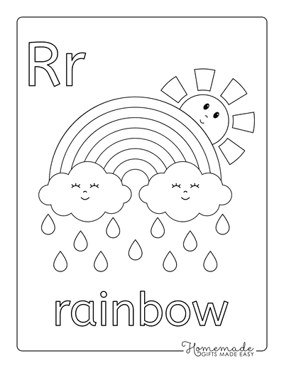 Rainbow coloring pages free printable pdfs