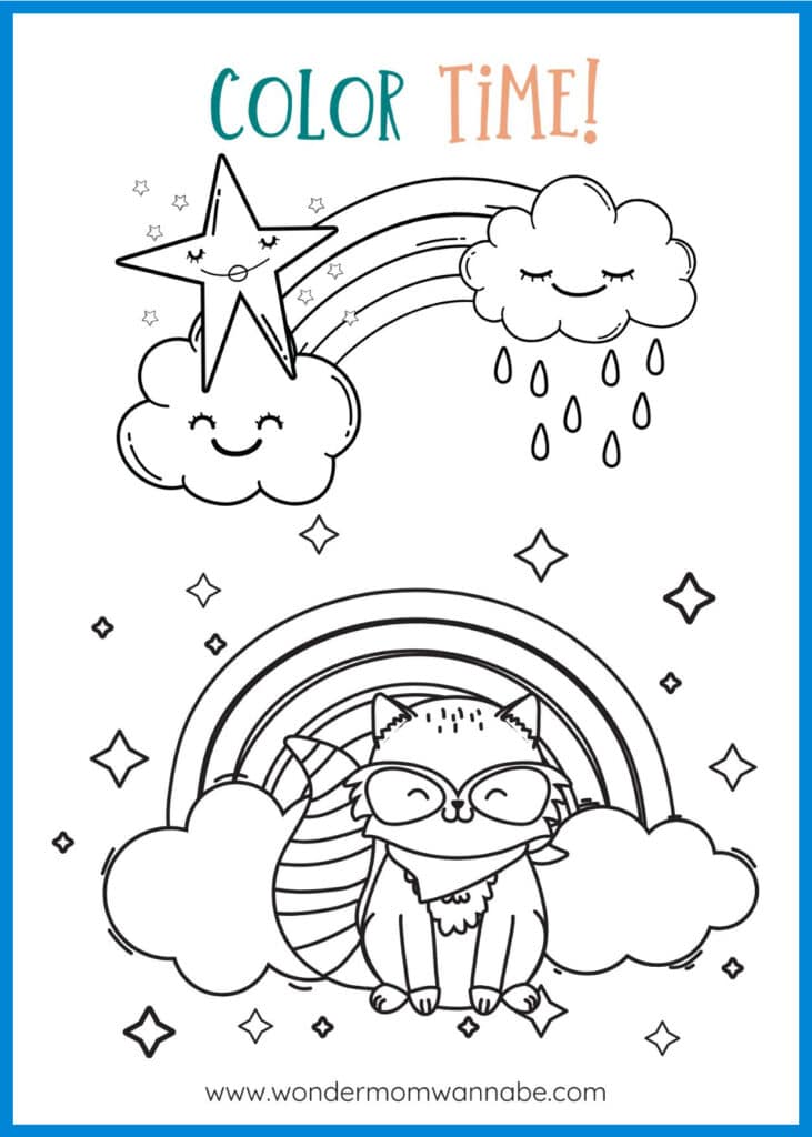 Free printable rainbow worksheets and coloring pages