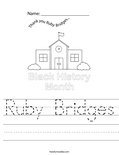 Ruby bridges coloring page