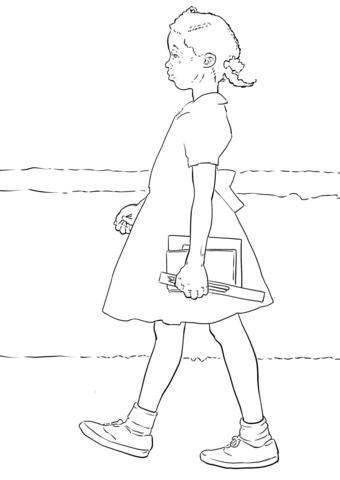 Ruby bridges coloring page free printable coloring pages