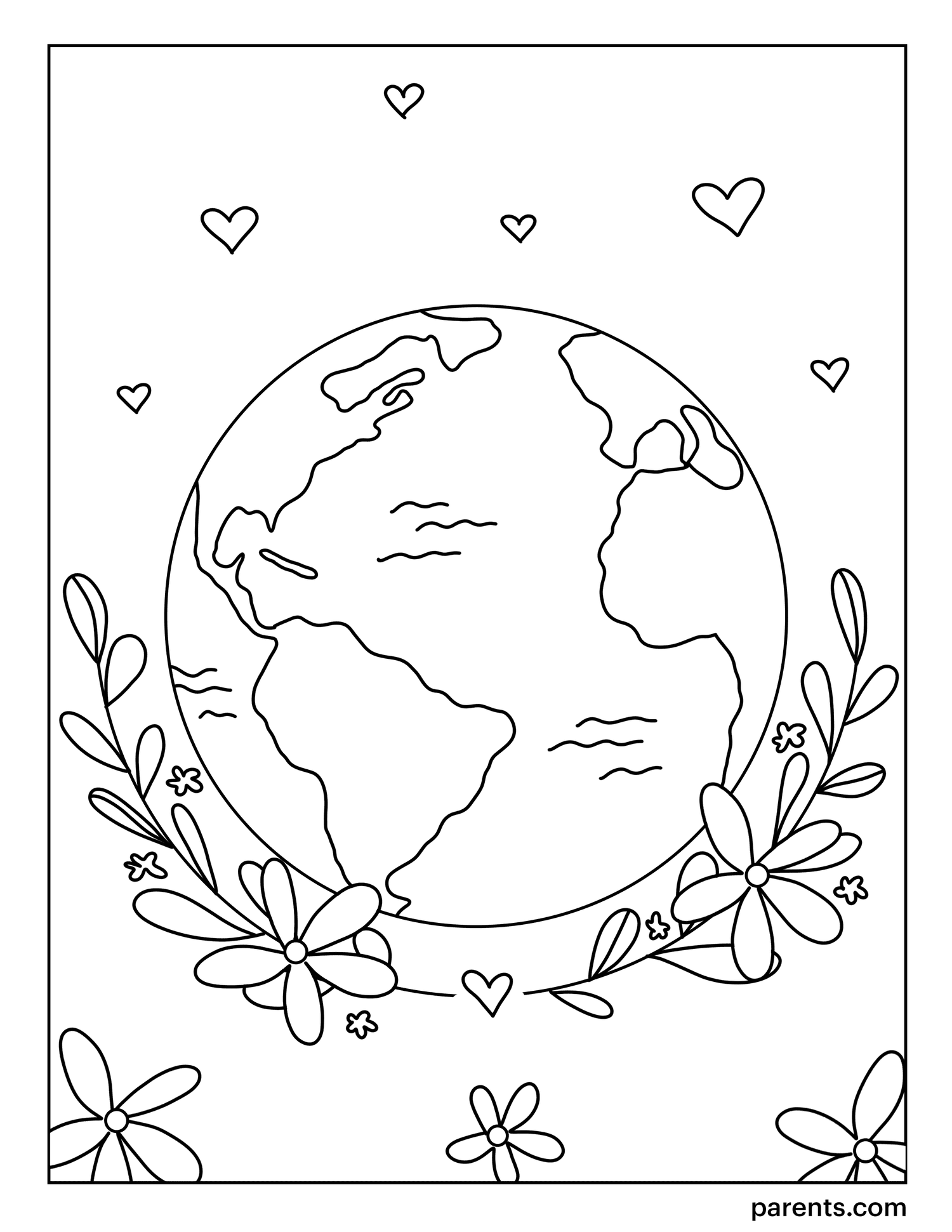 Free earth day coloring pages for kids